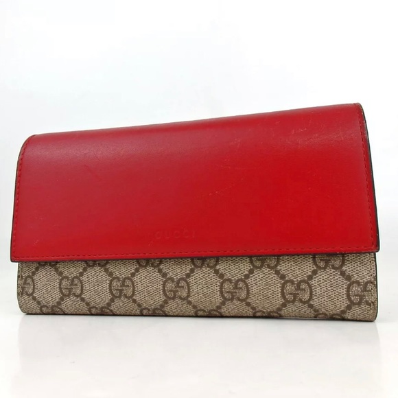 GUCCI GG Supreme French Flap Long Wallet ❤️🔥 - Picture 1 of 17